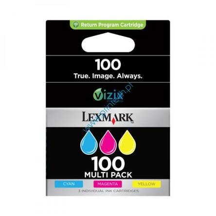 Tusz Lexmark 100 Color - 14N0849 - 14N0900E Cyan + 14N0901E Magenta + 14N0902E Yellow