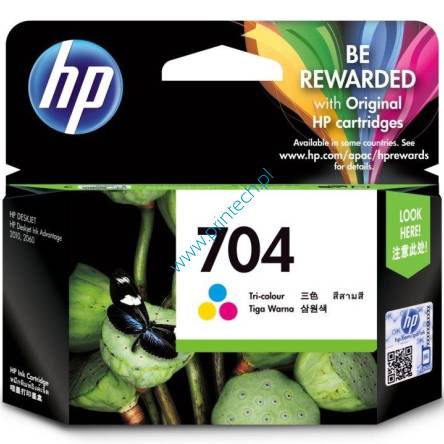 Trójkolorowy tusz oryginalny HP 704 Color - CN693AE do drukarki HP Deskjet Ink Advantage 2010 Printer K010, HP Deskjet Ink Advantage 2060 All-in-One Printer K110